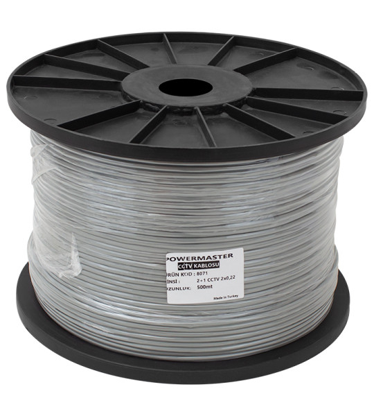500 METRE 2+1 X 0.22 MM CCA CCTV KAMERA KABLOSU POWERMASTER 8071