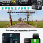 Araç İçi Kamera 4K UHD - Arka 1080P FHD 170° Geniş Açı Lens Gece Görüşü Dahili Gps Modülü Akıllı Yapay Zeka 360+ Botslab G980H ADAS Ön Gerçek