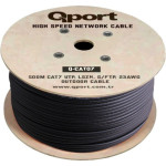 CATO7 FULL BAKIR YANMAYAN S/FTP 23AWG 500m CAT7 SİYAH KABLO (HALOGEEN FREE) QPORT