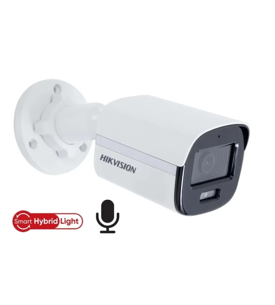 Hikvision Sesli 2Mp 2.8 Geniş Açılı Mm Sesli Colorvu Analog Bullet Güvenlik Kamerası Ds-2ce10df0t-lpfs 2 Ahd Tvi Cvi