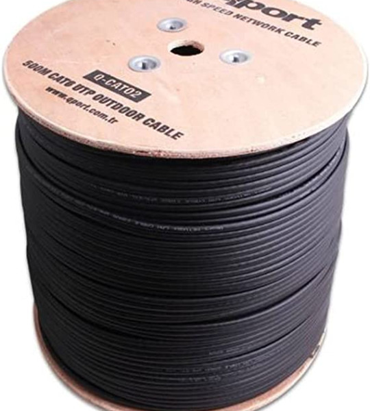 500 Mt 1 Top Bakır Dışortam Outdoor Dış Mekan Cat 6 Kablo Qport
